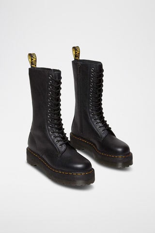 Bottines montantes en cuir Lisa - Noir