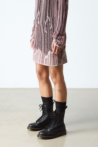 Bottines montantes en cuir 1490 - Noir