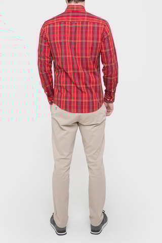 Chemise regular - Rouge et bleu