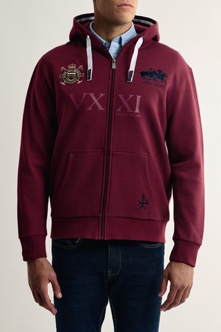 Sweat com capuz - Bordô