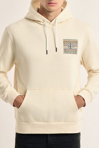 Sweat com capuz - Bege