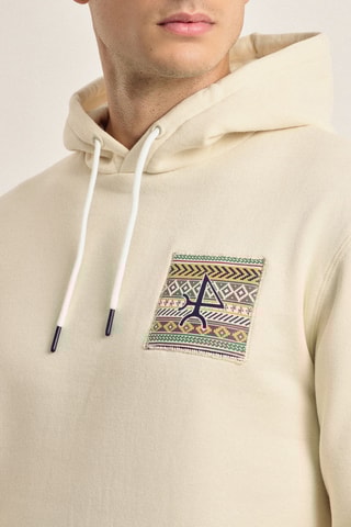 Sweat com capuz - Bege