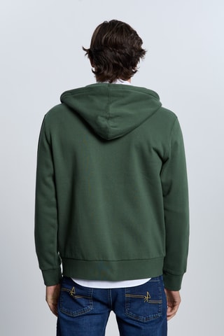 Sweat com capuz - Verde-escuro