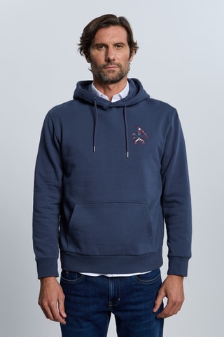 Sweat com capuz - Azul-marinho