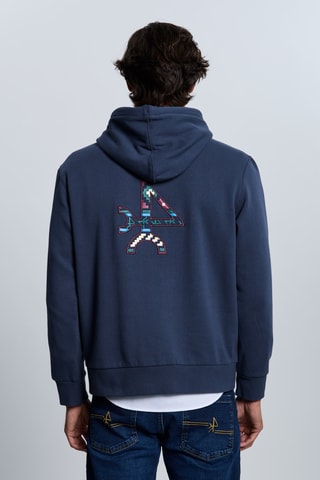 Sweat com capuz - Azul-marinho