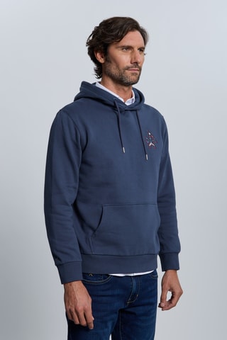 Sweat com capuz - Azul-marinho