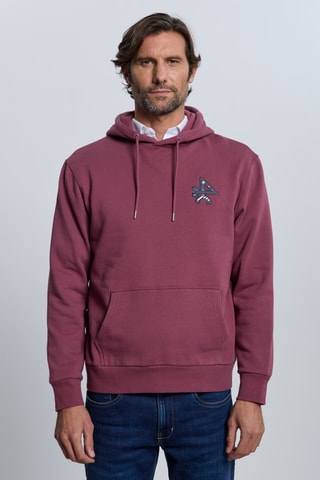 Sweat com capuz - Bordô