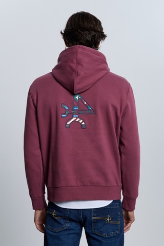 Sweat com capuz - Bordô