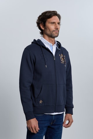 Sweat com capuz - Azul-marinho