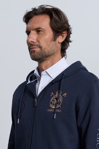 Sweat com capuz - Azul-marinho