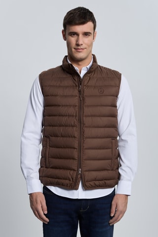 Colete acolchoado - Castanho