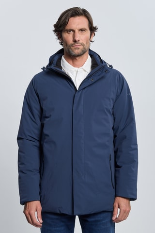 Parca com capuz - Azul-marinho