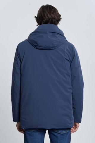 Parca com capuz - Azul-marinho