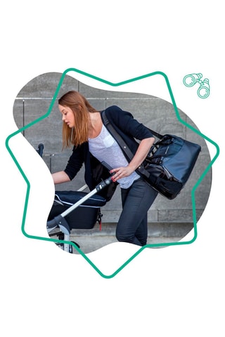 Sac à langer Glossy - 37 x 22 x 36 cm - Noir