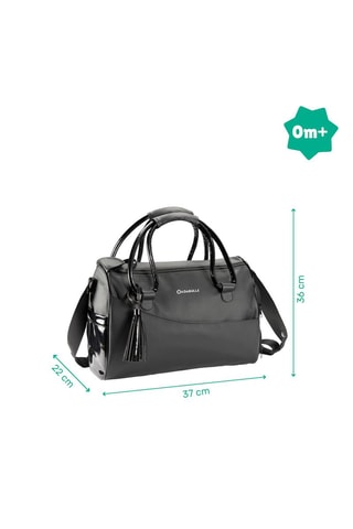 Sac à langer Glossy - 37 x 22 x 36 cm - Noir