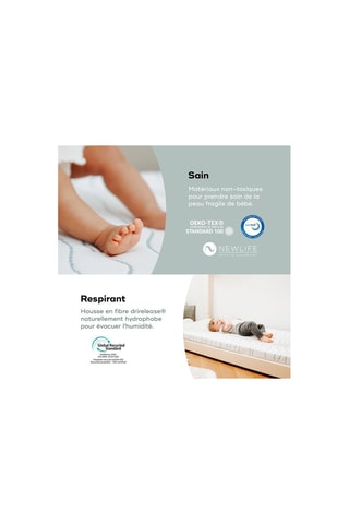 Matelas ergonomique Cosy'Lite Haute densité - 70 x 140 cm 