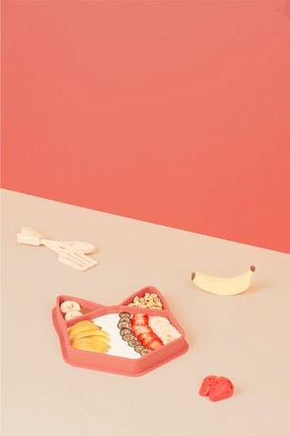 Assiette en silicone sans BPA Renard Isy'Plate - 3 compartiments - Dès 4 mois