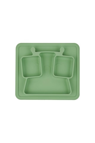 Assiette antidérapante en silicone sans BPA - 3 compartiments - Dès 6 mois