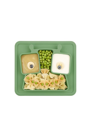 Assiette antidérapante en silicone sans BPA - 3 compartiments - Dès 6 mois