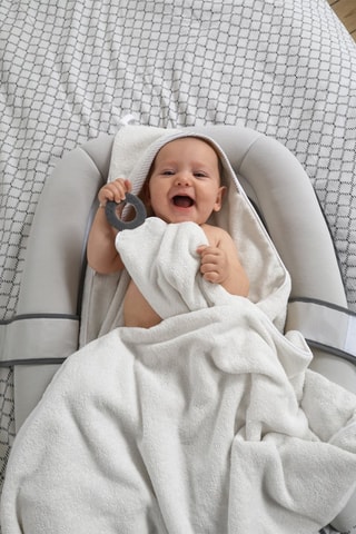 Drap de douche en coton biologique - Blanc - 90 x 100 cm