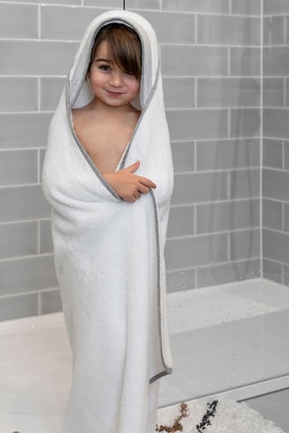 Drap de douche en coton biologique - Blanc - 90 x 100 cm