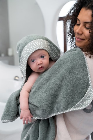 Drap de douche en coton biologique - Vert - 90 x 100 cm