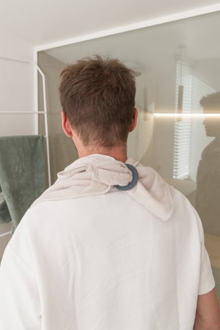 Drap de douche en coton biologique - Beige - 90 x 100 cm