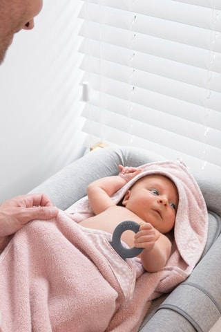 Drap de douche en coton biologique - Rose - 90 x 100 cm