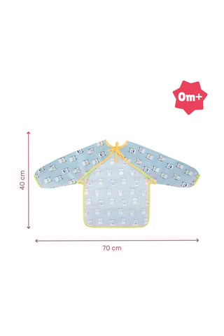 Bavoir manches longues bleu - Dès la naissance