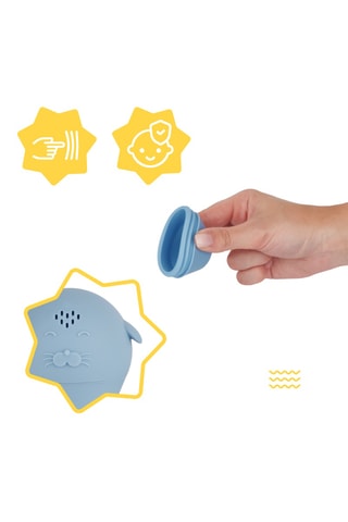 4 jouets de bain aspergeurs ouverts en silicone - Dès la naissance