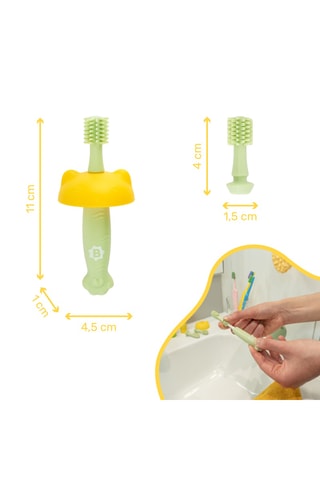 Brosse à dents évolutive en silicone - Dès la naissance