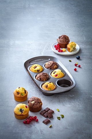 Forma Asimetria Macadamia - 6 muffins