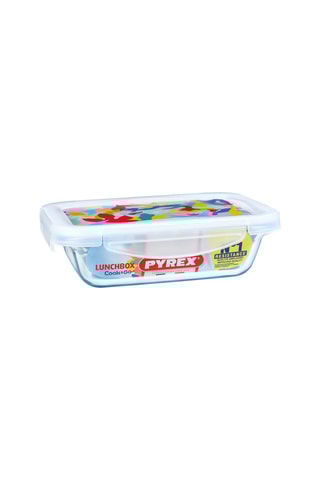 Lunchbox rectangulaire en verre borosilicate Pyrex® avec couvercle Cook & Go - 0,8 l