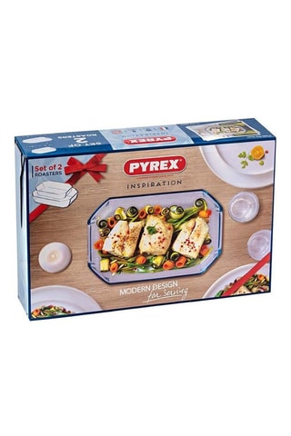 2 travessas de vidro borossilicato Inspiration - 30 x 20 e 33 x 22 cm