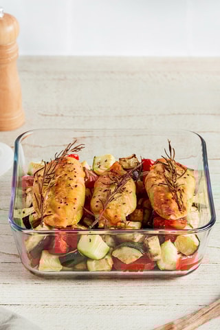 Vierkante Borosilicaatglazen Vershoudbakje Cook & Freeze - 2 l