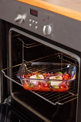 7 plats de conservation en verre borosilicate Cook & Go - De 0,8 à 3,3 l