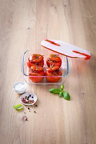 Plat de conservation carré en verre borosilicate Cook & Heat - 1 l