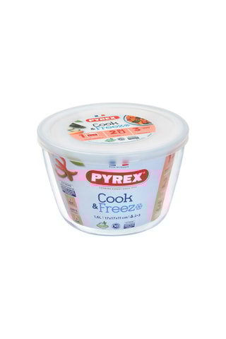 2 x Plat de conservation rond en verre borosilicate Cook & Freeze - 1,6 l