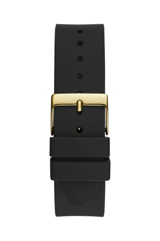 Montre à quartz en silicone - Noir et doré