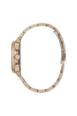 Montre à quartz en acier - Chronographe - Doré rose