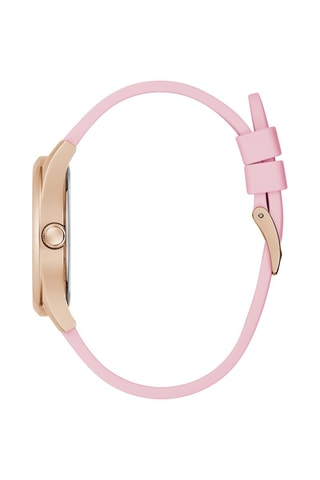 Montre à quartz en silicone - Rose et doré rose