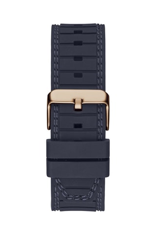 Montre à quartz en silicone - Bleu marine et doré