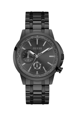 Montre à quartz en acier - GMT - Noir