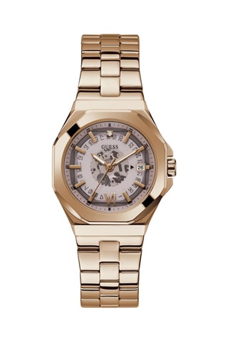 Montre à quartz en acier - Doré rose et rose