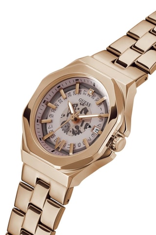 Montre à quartz en acier - Doré rose et rose