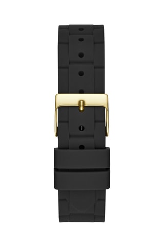 Montre à quartz en silicone - Noir et doré