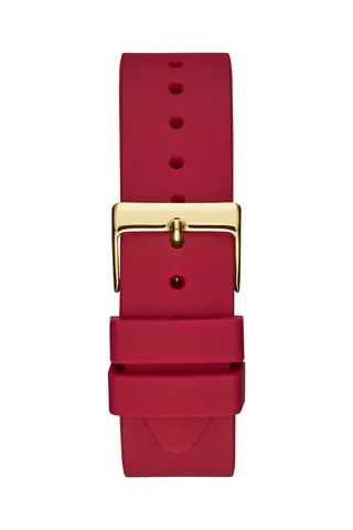 Montre à quartz en silicone - Chronographe - Rouge et doré