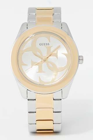 Montre à quartz en acier - Argenté et doré rose