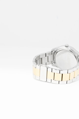 Montre à quartz en acier - Argenté et doré rose