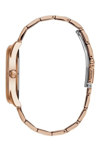 Montre à quartz en acier - Doré rose